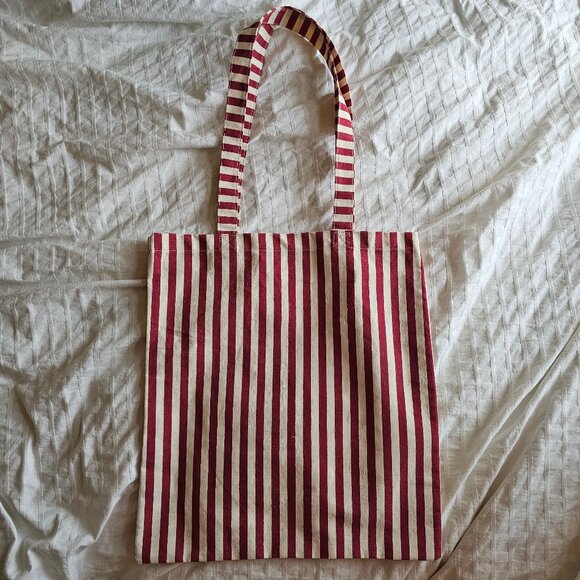 New Sezane Amour Club Striped Tote - Red/White - Picture 2 of 9